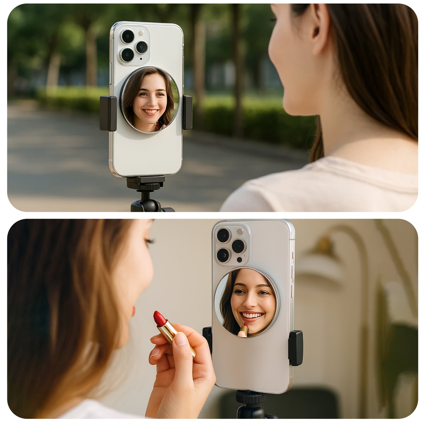 MagSafe Selfie Mirror for iPhone, Convex Wide-Angle Mirror for Back Camera – Perfect for Vlogging Selfies